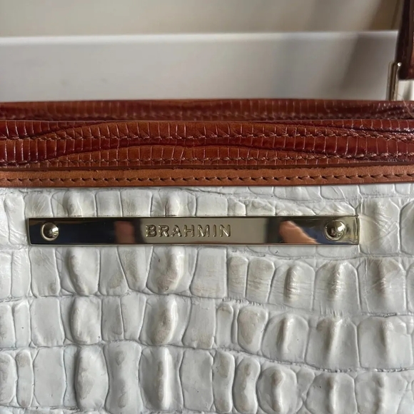 Brahmin Elisa La Scala Macaroon Tri Textured. HTF 3 piece set - Picture 14 of 16